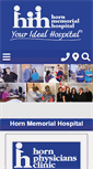 Mobile Screenshot of hornmemorialhospital.org